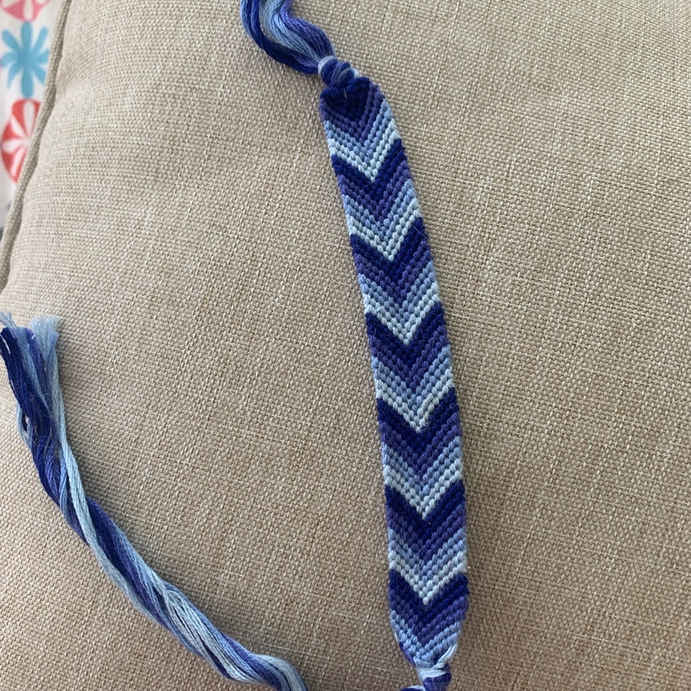 Navy Chevron Braided Bracelet